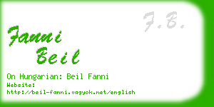 fanni beil business card